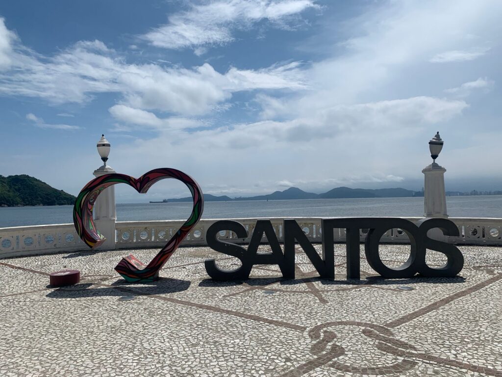 Letreiro da cidade de Santos